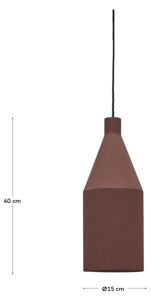 Lampa wisząca w kolorze terakoty z metalowym kloszem ø 15 cm Peralta – Kave Home