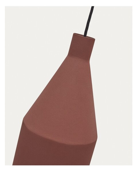 Lampa wisząca w kolorze terakoty z metalowym kloszem ø 15 cm Peralta – Kave Home
