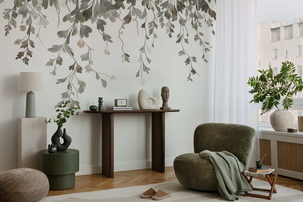 Fototapety Delikatne zwisające liście, Fototapety Natura, Fototapety Liście, w05526 : Uwalls.pl