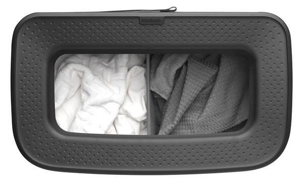 Metalowy kosz na pranie w kolorze matowej czerni 90 l Bo Hi – Brabantia