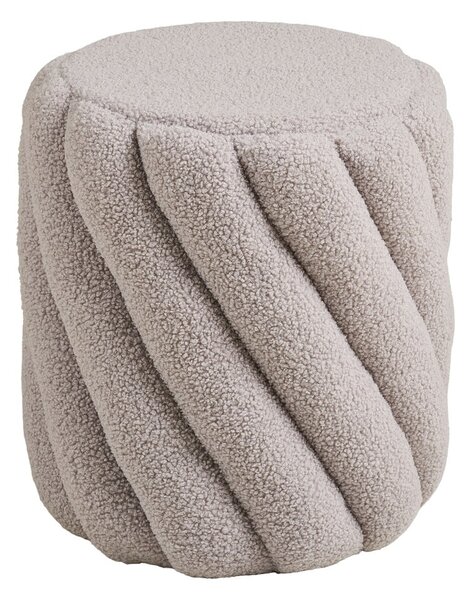 Szary puf z materiału bouclé Sana – House Nordic