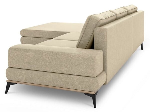 Beżowy rozkładany narożnik Windsor & Co Sofas Planet, lewostronny