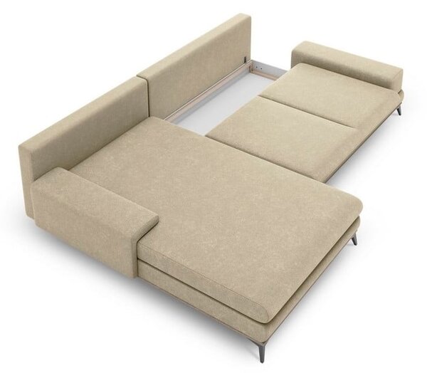 Beżowy rozkładany narożnik Windsor & Co Sofas Planet, lewostronny