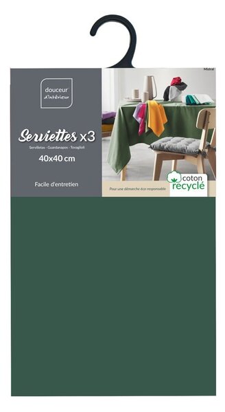 Serwetki zestaw 3 szt. 40x40 cm Mistral – douceur d'intérieur