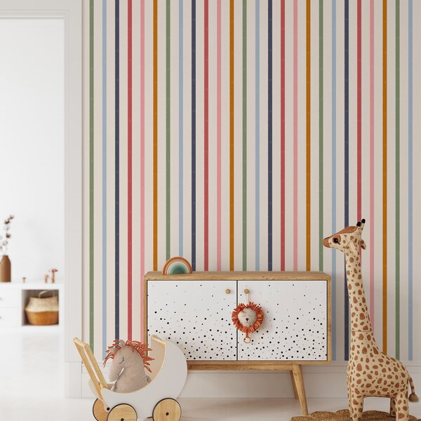 Tapety Jasne, wielobarwne paski na jasnym tle, Tapety Geometryczne, Tapety w paski, a01184 : Uwalls.pl