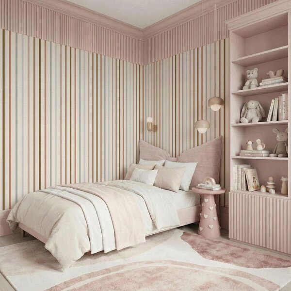 Tapety Pionowe, wielobarwne paski o delikatnej fakturze, Tapety Geometryczne, Tapety w paski, a01184v3 : Uwalls.pl