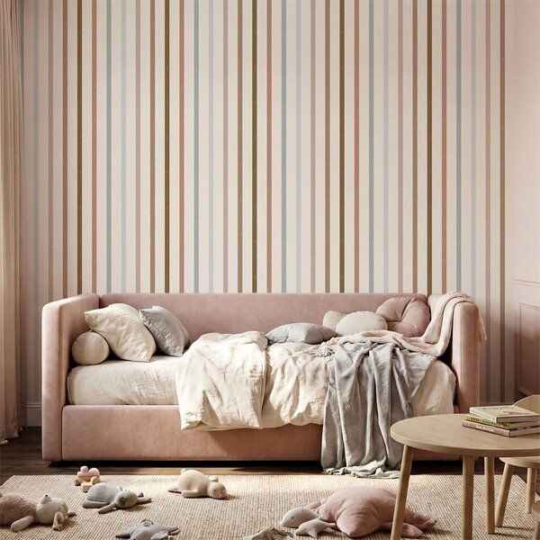 Tapety Pionowe, wielobarwne paski o delikatnej fakturze, Tapety Geometryczne, Tapety w paski, a01184v3 : Uwalls.pl