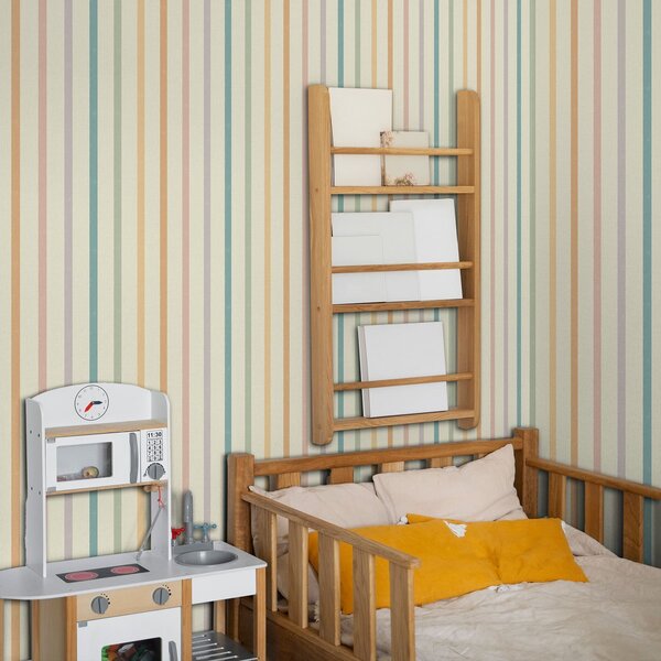 Tapety Pastelowe paski z delikatnymi przejściami kolorystycznymi, Tapety Geometryczne, Tapety w paski, a01184v2 : Uwalls.pl