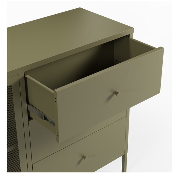 Zielona metalowa komoda 140x90x40 cm Fayna – Marckeric