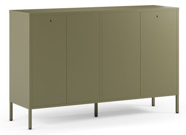 Zielona metalowa komoda 140x90x40 cm Fayna – Marckeric