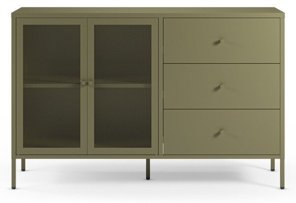 Zielona metalowa komoda 140x90x40 cm Fayna – Marckeric