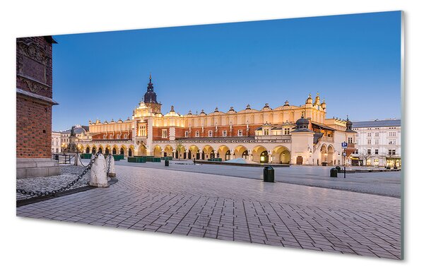 Obraz na szkle Kraków Zachód słońca sukiennice