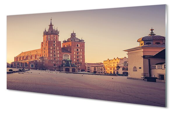 Obraz na szkle Kraków Kościół wschód słońca