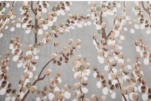 Szara pościel jednoosobowa z mikropluszu 140x200 cm Branches – My House