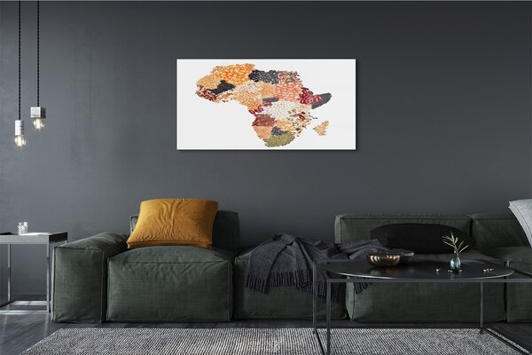 Obraz na szkle Przyprawy mapa