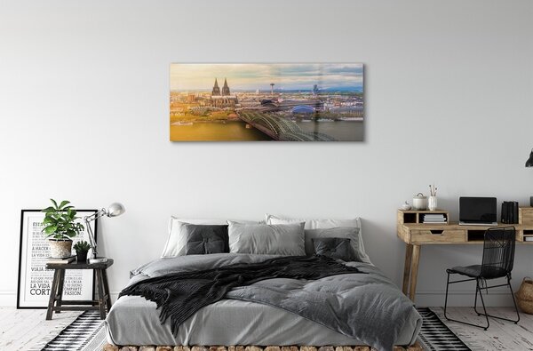Obraz na szkle Niemcy Rzeka panoramy mosty