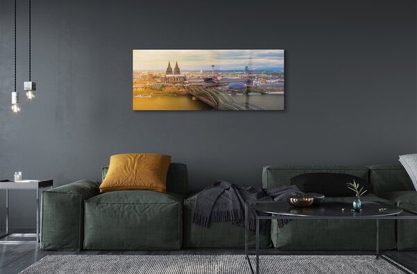 Obraz na szkle Niemcy Rzeka panoramy mosty
