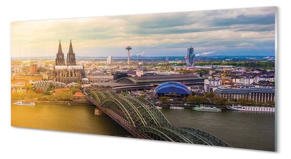 Obraz na szkle Niemcy Rzeka panoramy mosty
