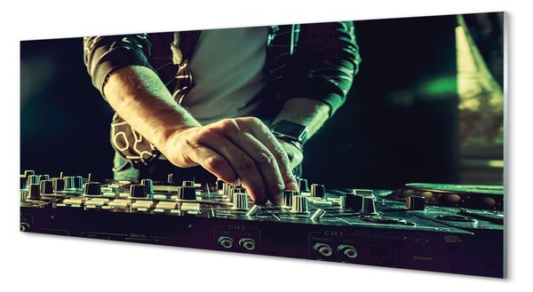 Obraz na szkle Konsola DJ słuchawki