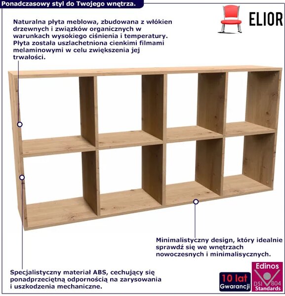Komorowy regał na zabawki dąb artisan D8-M69