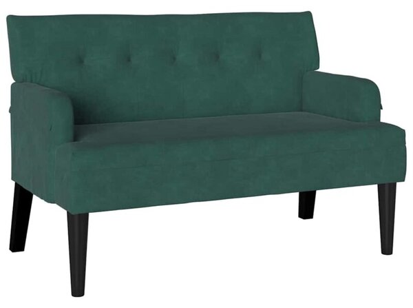 Sofa chesterfield aksamitna w ciemnej zieleń, 2-osobowa