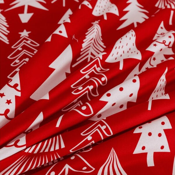 Prześcieradło i poszewka na poduszkę CHRISTMAS TREES Rozmiar: 50 x 70 cm | 140 x 240 cm