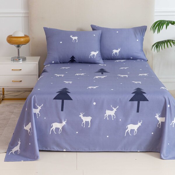 Prześcieradło i poszewka na poduszkę DEER AND TREE Rozmiar: 50 x 70 cm | 140 x 240 cm