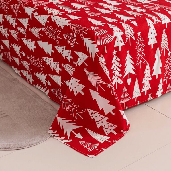 Prześcieradło i poszewka na poduszkę CHRISTMAS TREES Rozmiar: 50 x 70 cm | 140 x 240 cm