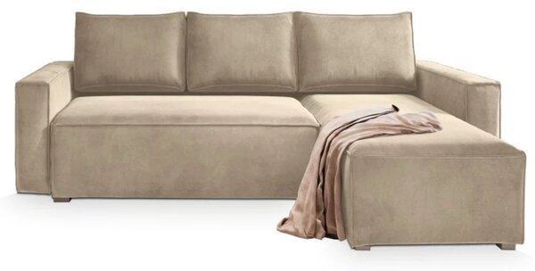 Rozkładana narożna sofa CAVELO, beżowa, uniwersalna