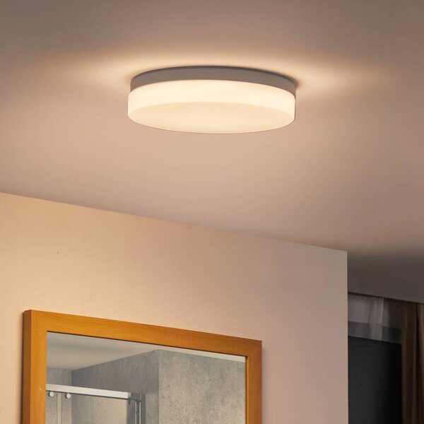 Lampa sufitowa LED Wynion PRIOS, możliwość ściemniania, biały / opal, łazienka, tworzywo sztuczne, nowoczesny