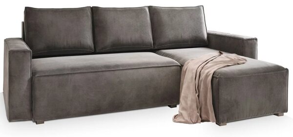 Rozkładana narożna sofa CAVELO, ciemnoszara, uniwersalna