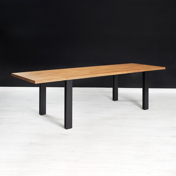 Stół rodzinny Fold z dostawkami Buk 120x80 cm Jedna dostawka 50 cm