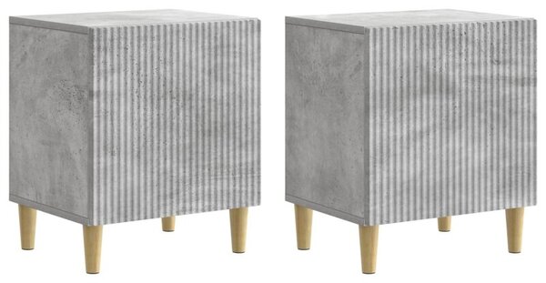 Szafka nocna 2 szt. betonowy szary 43 x 34,5 x 50 cm