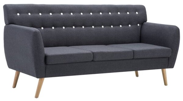 Sofa 3-osobowa tapicerowana tkaninÄ , 172x70x82 cm, ciemnoszara