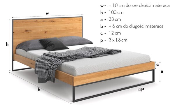 Łóżko designerskie Frame Buk 160x220 cm Long Danzz