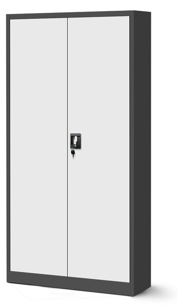 Zestaw 4x biurowa szafa metalowa na akta JAN H, 900 x 1950 x 400 mm, antracytowo-biała