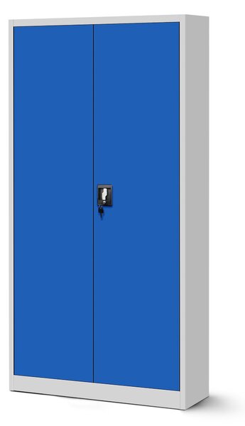 Zestaw 4x biurowa szafa metalowa na akta JAN H, 900 x 1950 x 400 mm, szaro-niebieska