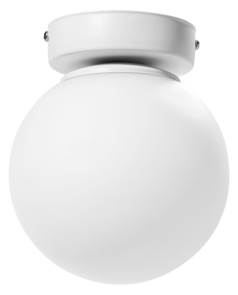 Lampa sufitowa Aurelia biała z 1 kulistym kloszem