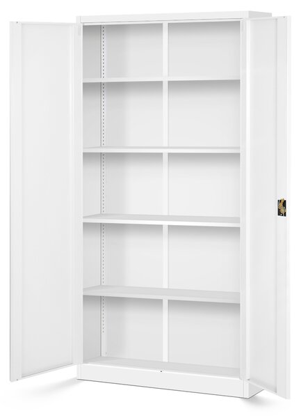 Zestaw 4x biurowa szafa metalowa na akta JAN, 900 x 1850 x 400 mm, biała