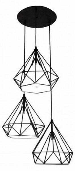 Lampa wisząca DIAMOND ABIGALI-CHNR3-E27