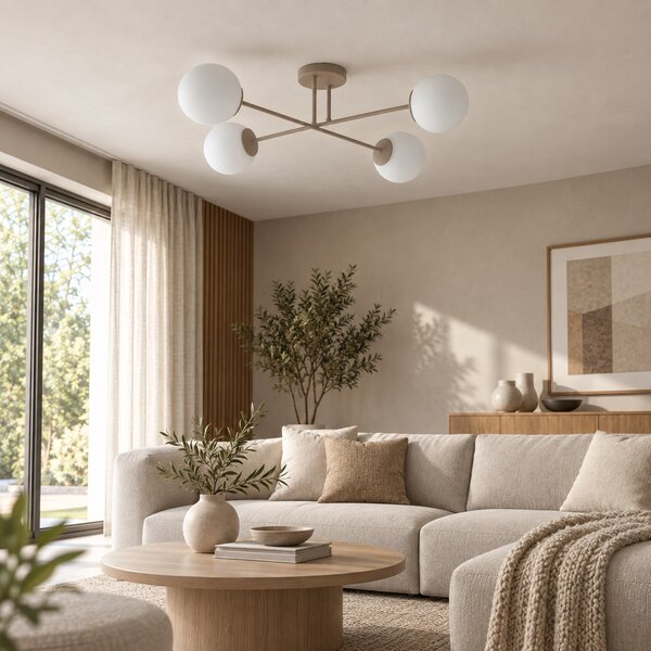 Lampa sufitowa Aurelia 4 beżowa