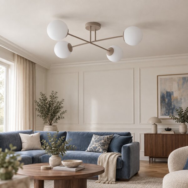 Lampa sufitowa Aurelia 4 beżowa