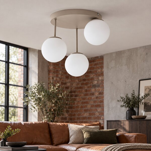 Lampa sufitowa Aurelia 3xE27 led beżowa kule