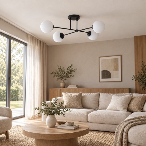 Lampa sufitowa Aurelia 4 czarna