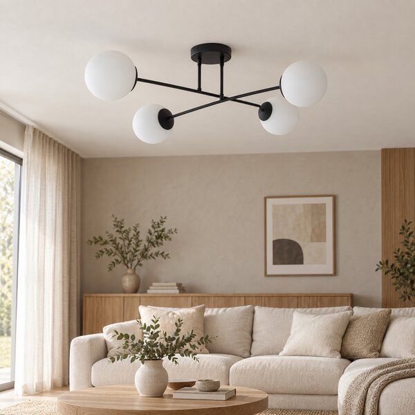 Lampa sufitowa Aurelia 4 czarna