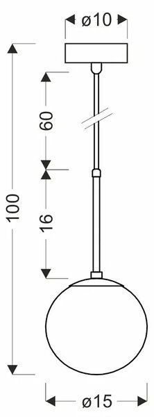 Nowoczesna pojedyncza lampa wisząca - D268 R7-B38