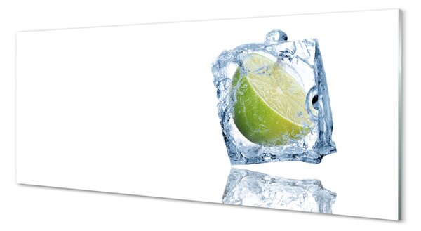 Obraz na szkle Kostka lodu limonka