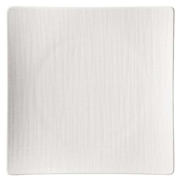 Kwadratowy płytki talerz Mesh Rosenthal biały 27 cm