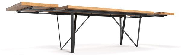 Stół drewniany Ravel rozkładany Buk 120x80 cm Jedna dostawka 50 cm