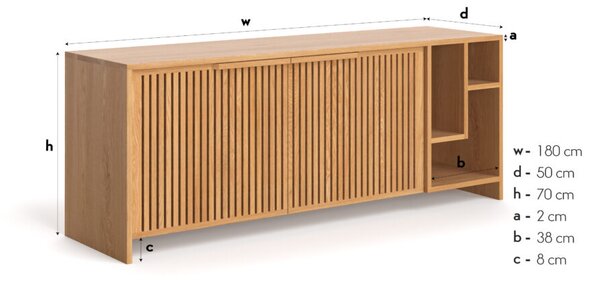 Komoda drewniana Conte designerska Buk